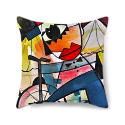Circus Pillow Cover, Decorative Throw Pillow, Art, Nursery Abstract Colorful Pillows, Art - thumbnail 1