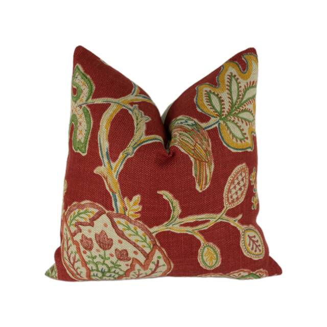 William Morris - Theodosia Red Cushion Cover Classic British Designer Stunning Throw Pillow Home Decor - image 1