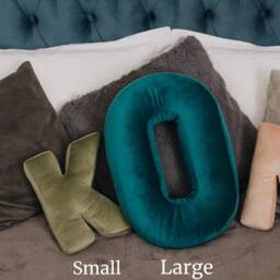 Initial Pillow Letter Cushion Velvet Decorative Monogram - thumbnail 2
