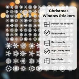 Hand Drawn Christmas Illustration Window Stickers Decals For Kids Home Wall Art Xmas Removable - thumbnail 3