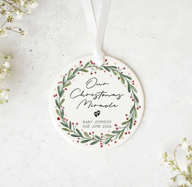 New Baby Christmas Ornament - Miracle Bauble - image 1