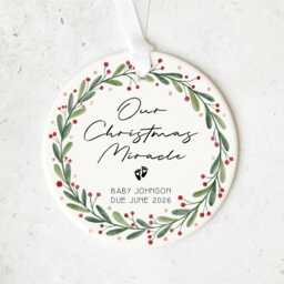 New Baby Christmas Ornament - Miracle Bauble - thumbnail 2