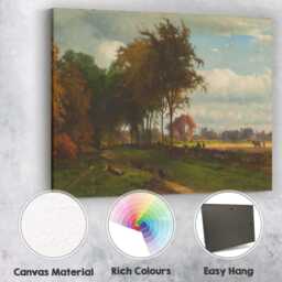 Pastoral Countryside Woodland Meadow Landscape Painting Canvas Wall Art Print Decor Picture Ready To Hang - thumbnail 2