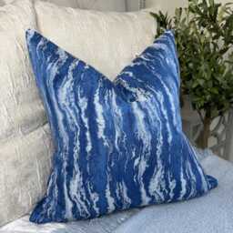 Luxurious Silver Cushion Cover With Marble Design - Euro Sham Throw Pillow All Sizes - thumbnail 4