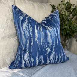 Luxurious Silver Cushion Cover With Marble Design - Euro Sham Throw Pillow All Sizes