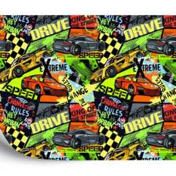 Speed Cars Racing Wallpaper, Boys Room Decor, Peel & Stick Mural - thumbnail 3