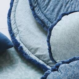Blue & Navy Barberries - Baby Play Mat, Round Boxkleed - thumbnail 2
