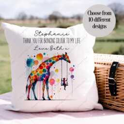 Animal Cushion, Childs Cushion, Be Unique Stand Out, T-Rex Whale, Dinosaur, Bear, Giraffe, Live Life in Colour, Elephant - thumbnail 2