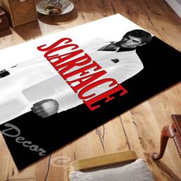 Scarface Rug, Fan Gift, Large & Small Size Tony Montana, Unisex Lover Movie Room Office Design - thumbnail 2