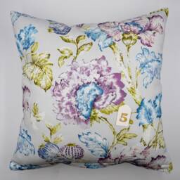 "Purple Floral Pillowcase, White Pillow Cover With Zipper, 45 X cm 40 // 18X18"" 16X16" - thumbnail 4