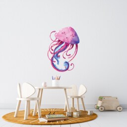 Jellyfish Wall Art - Ocean Decals Under The Sea Nursery Fish Stickers Thevinylcreations - thumbnail 1
