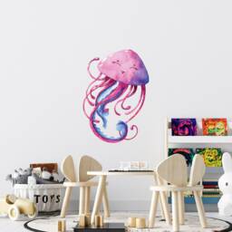 Jellyfish Wall Art - Ocean Decals Under The Sea Nursery Fish Stickers Thevinylcreations - thumbnail 2