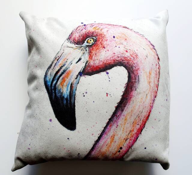 Flamingo Faux Suede Cushion - Cushions Art Gifts For Children All Home Decor
