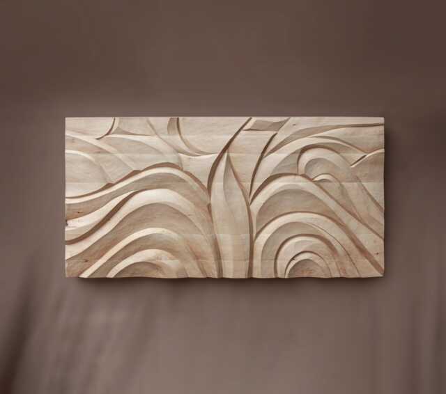 Hand Carved Wall Sculpture, Us Delivery Duty Paid, Chisel Carving, Wooden Art, Bas-Relief, Artisan Craft, Woodcarving Masterpiece - image 1