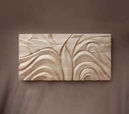 Hand Carved Wall Sculpture, Us Delivery Duty Paid, Chisel Carving, Wooden Art, Bas-Relief, Artisan Craft, Woodcarving Masterpiece - thumbnail 1
