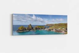 Kaynance Cove Panoramic Canvas Print - Coastal Beach Landscape Wall Art, Large Decor UK - thumbnail 1