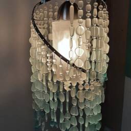 Sea Glass Pendant Light Coastal Kitchen Island Chandelier - thumbnail 2
