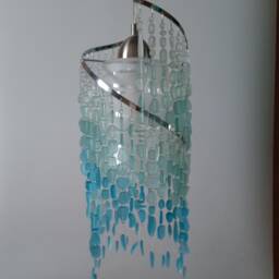 Sea Glass Pendant Light Coastal Kitchen Island Chandelier - thumbnail 3