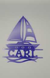 Personalised Nautical, Boat, Sailboat Bedroom Decor, Boat Club Name Sign Name, Door Or Wall Hanger in Acrylic Wood - thumbnail 1