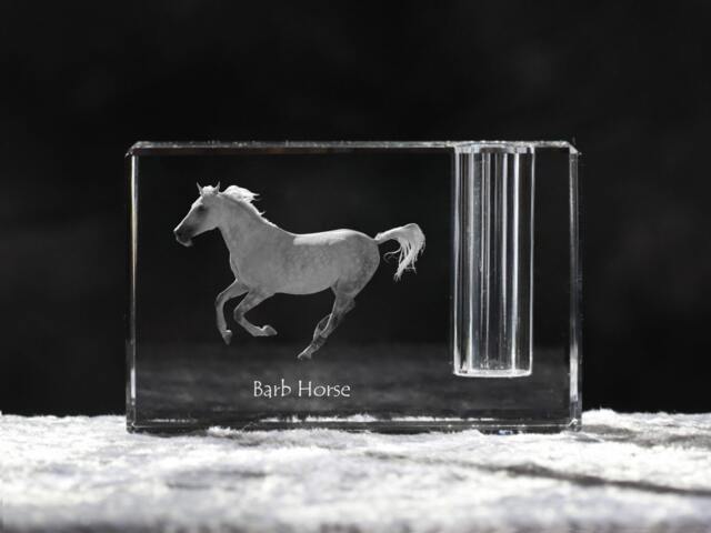 Barb Horse , Crystal Pen Holder With Horse, Souvenir, Decoration, Limited Edition, Collection - image 1