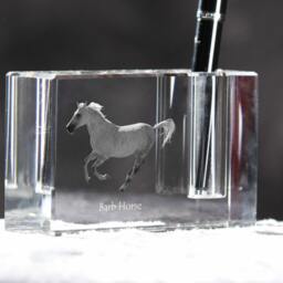 Barb Horse , Crystal Pen Holder With Horse, Souvenir, Decoration, Limited Edition, Collection - thumbnail 3