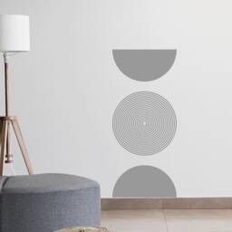 Sale Boho Geometric Circles Wall Decals Living Room Decor - thumbnail 2