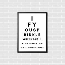 "Funny Bathroom Quote Poster ""If You Sprinkle When Tinkle" - thumbnail 1