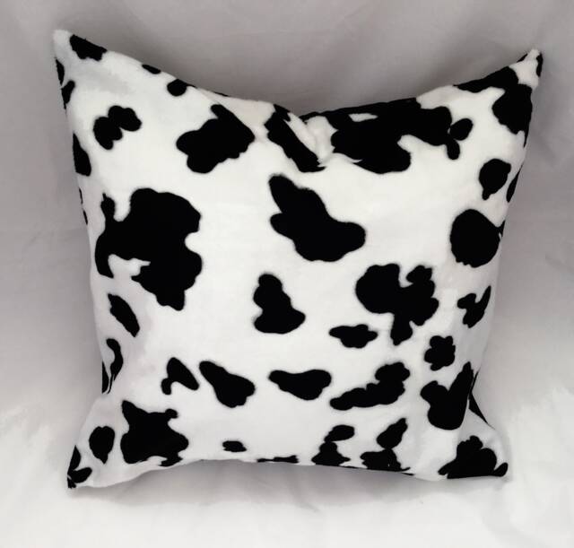 Cow Print Pillow, Animal Print, Throw Black & White Pillow Cover, Farmhouse Pillow, Rustic Cowboy Pillow Coverhome Decor - image 1