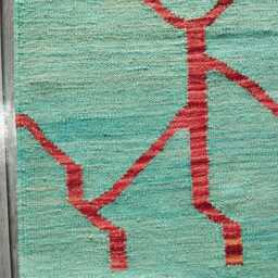 Nordic Runner Kilim Rug, Modern Artisan Scandinavian Afghan Turkish Abstract Art Wool Rug 200x64 cm - thumbnail 4