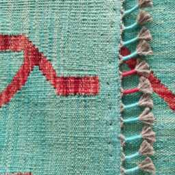 Nordic Runner Kilim Rug, Modern Artisan Scandinavian Afghan Turkish Abstract Art Wool Rug 200x64 cm - thumbnail 3