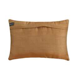 Decorative Oblong/Lumbar Pillow Cover Accent Couch Sofa 12x16 Inch Gold Silk Embroidered With Sequins - All Eyes On - thumbnail 3
