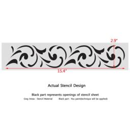 Wall Border Stencils Pattern 034 Reusable Template For Diy Wall Decor - thumbnail 3