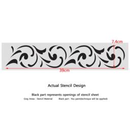 Wall Border Stencils Pattern 034 Reusable Template For Diy Wall Decor - thumbnail 4