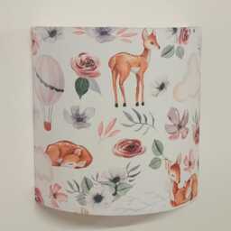 Wall Light With Deer, Fawn & Hot Air Balloon Motifs - Perfect For Christmas, Birthdays, Baby's Room Or Child's Bedroom - thumbnail 3