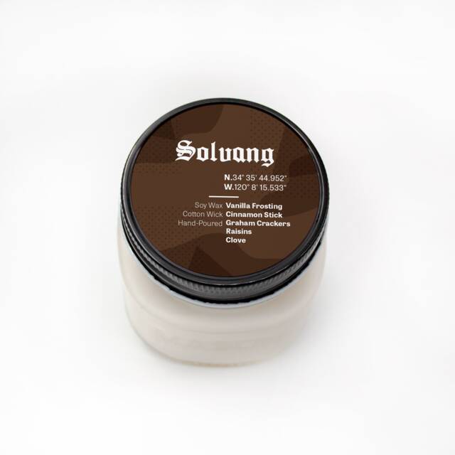 Solvang -- Scented Soy Candle California Vanilla Cinnamon Stick Graham Cracker Clove Handmade Handpoured Mason Jar - image 1