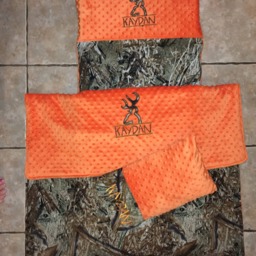 Custom Appliqued Camo Nap Mat Cover, Blanket, Pillow & Case - thumbnail 2