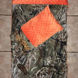 Custom Appliqued Camo Nap Mat Cover, Blanket, Pillow & Case - thumbnail 3