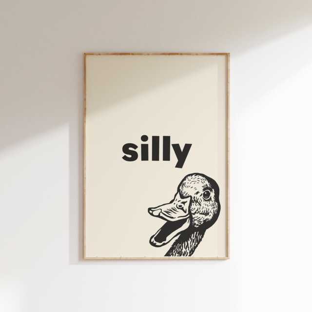 Silly Goose Print, Funny Northern Quote, Wall Art, Yorkshire Sayings, Sheffield Slang, Leeds Dialect, Bedroom Living Room Art Decor - image 1