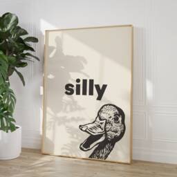 Silly Goose Print, Funny Northern Quote, Wall Art, Yorkshire Sayings, Sheffield Slang, Leeds Dialect, Bedroom Living Room Art Decor - thumbnail 2