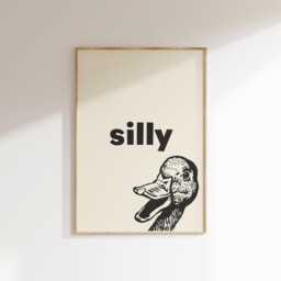 Silly Goose Print, Funny Northern Quote, Wall Art, Yorkshire Sayings, Sheffield Slang, Leeds Dialect, Bedroom Living Room Art Decor - thumbnail 1