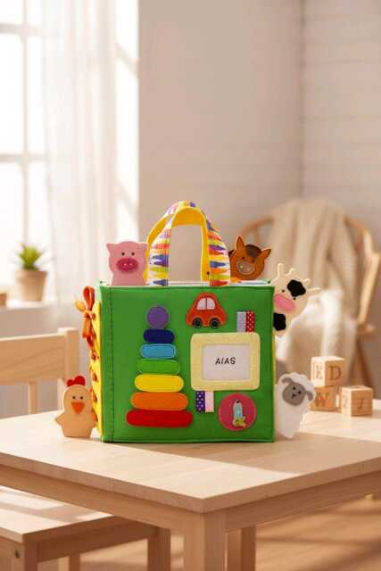 Sensory Toddler Quiet Book - Personalized Montessori Busy For Baby Minimoms - image 1