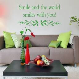 Smile Wall Decal Motivational Quote, Modern Vinyl Art - thumbnail 3