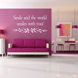 Smile Wall Decal Motivational Quote, Modern Vinyl Art - thumbnail 2