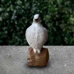 Garden Dove Statue Stone Sculpture Outdoor Bird Figurine Cement Animal Decoration Dove Lover Gift Front Door Ornament Handmade - thumbnail 4
