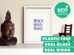 A5 White Frame - Picture Photo Handmade in UK Plastic Free High Quality Mounted Option Black - thumbnail 1
