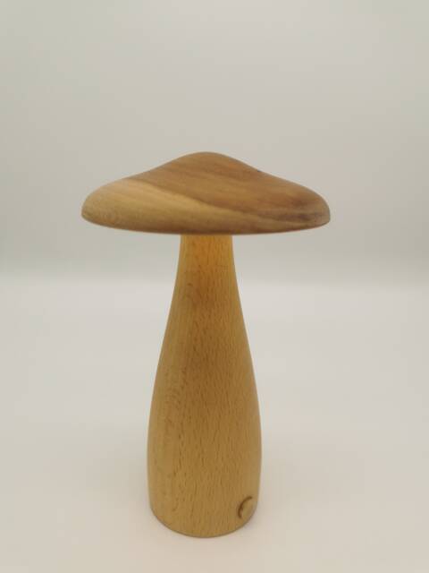 Handmade Wooden Mushroom Usb Desk Lamp, Nightstand Night Light, Decor - image 1