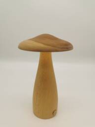 Handmade Wooden Mushroom Usb Desk Lamp, Nightstand Night Light, Decor - thumbnail 1