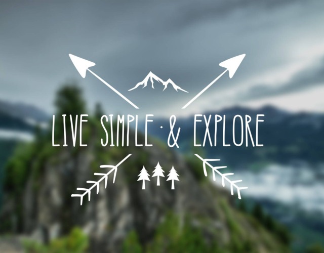 Explore Decal, Live Simple Nature Wall Car Window Sticker, Gift, Door Decal - image 1