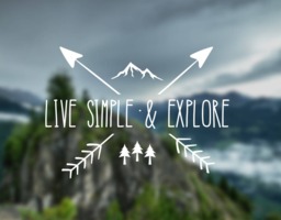 Explore Decal, Live Simple Nature Wall Car Window Sticker, Gift, Door Decal - thumbnail 1