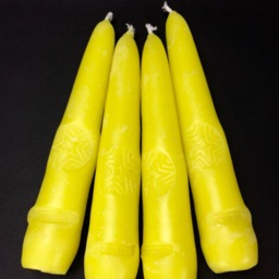 B-Beeswax Pillar Candle, Hand-Dipped, Ice-Cold - thumbnail 4